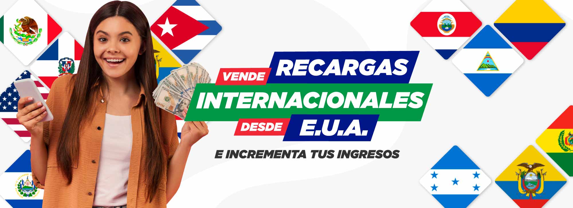 Pago Latino centro de pagos, realiza recargas domésticas de todas las compañías